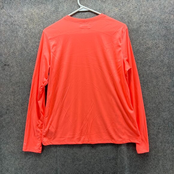 Columbia Shirt Women Large Orange Crewneck Long Sleeve Rapid Creek Sportswear - Picture 2 of 12